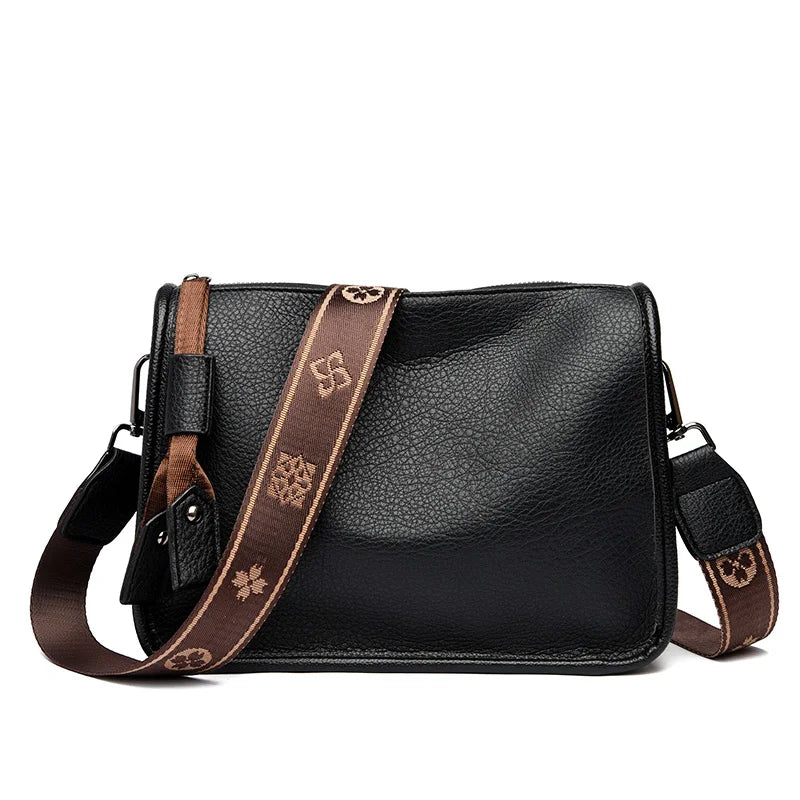 Genuine Leather Crossbody Bag – Soft Cowhide Women's Shoulder & Messenger Bag