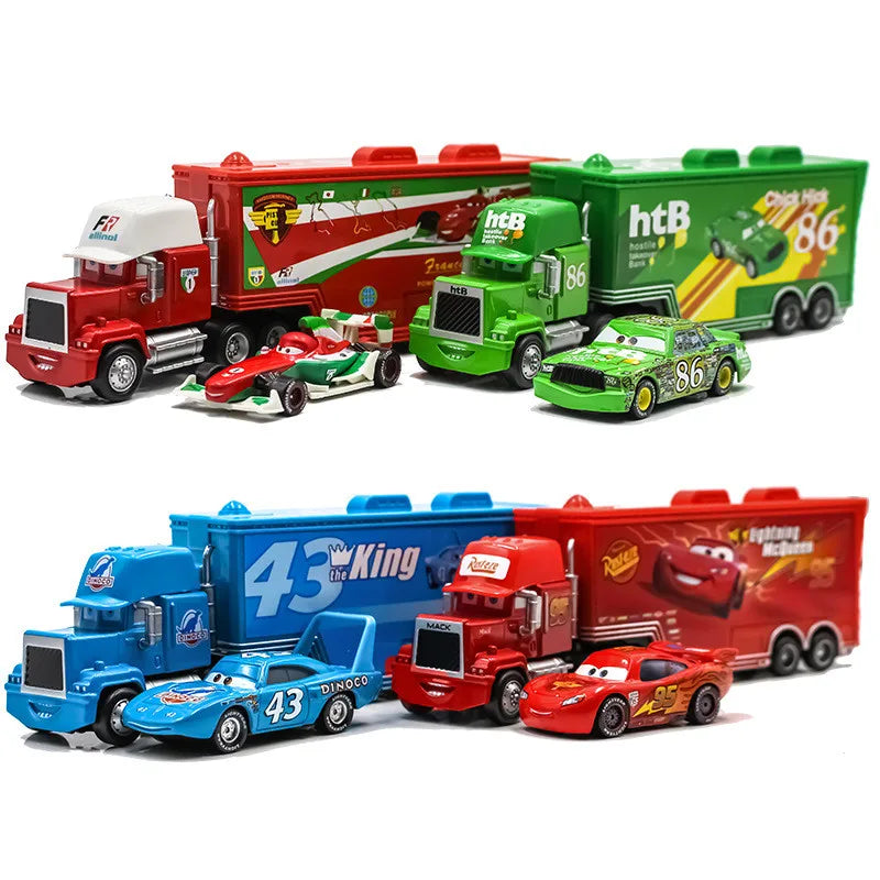 Cars Lightning McQueen Diecast Container Truck Toy