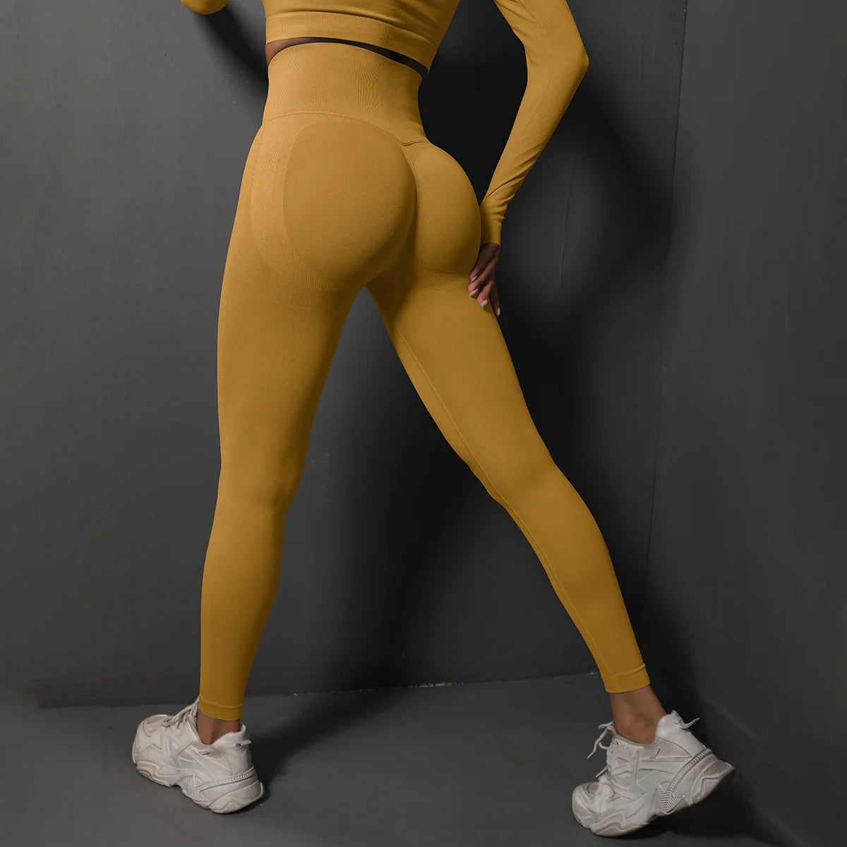 Seamless High-Waist Yoga Leggings – Scrunch Butt Lift Pants for Women