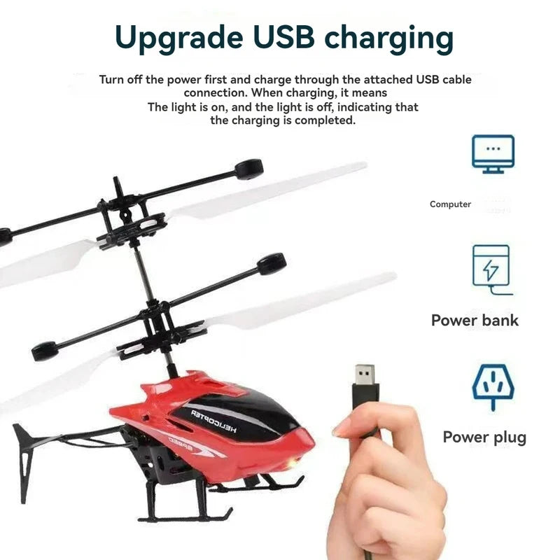 Mini RC Helicopter Toy for Kids – Rechargeable Remote Control