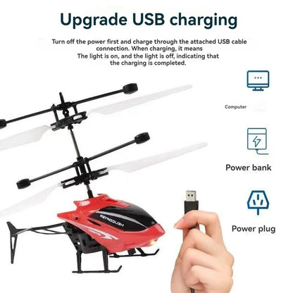 Mini RC Helicopter Toy for Kids – Rechargeable Remote Control