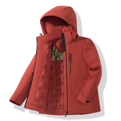 Unisex Waterproof Fleece Windbreaker Jacket for Hiking & Camping