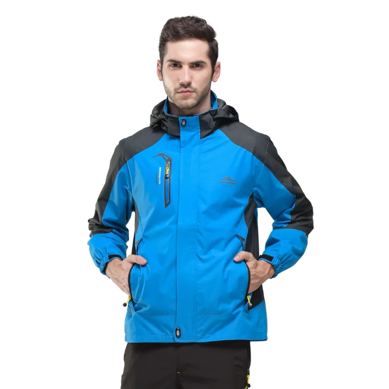 Men's Outdoor Hiking Windbreaker Jacket – Waterproof Hooded Coat
