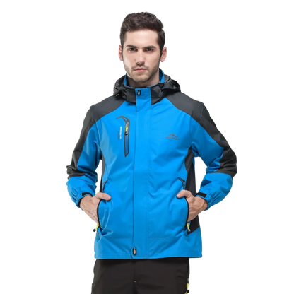 Men's Outdoor Hiking Windbreaker Jacket – Waterproof Hooded Coat