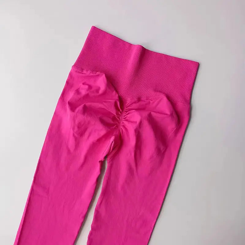 Seamless High-Waist Yoga Leggings – Scrunch Butt Lift Pants for Women
