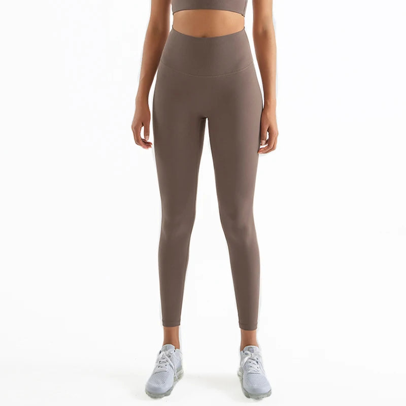 Women's Nylon Yoga Pants – Gym Leggings with Elastic Waist