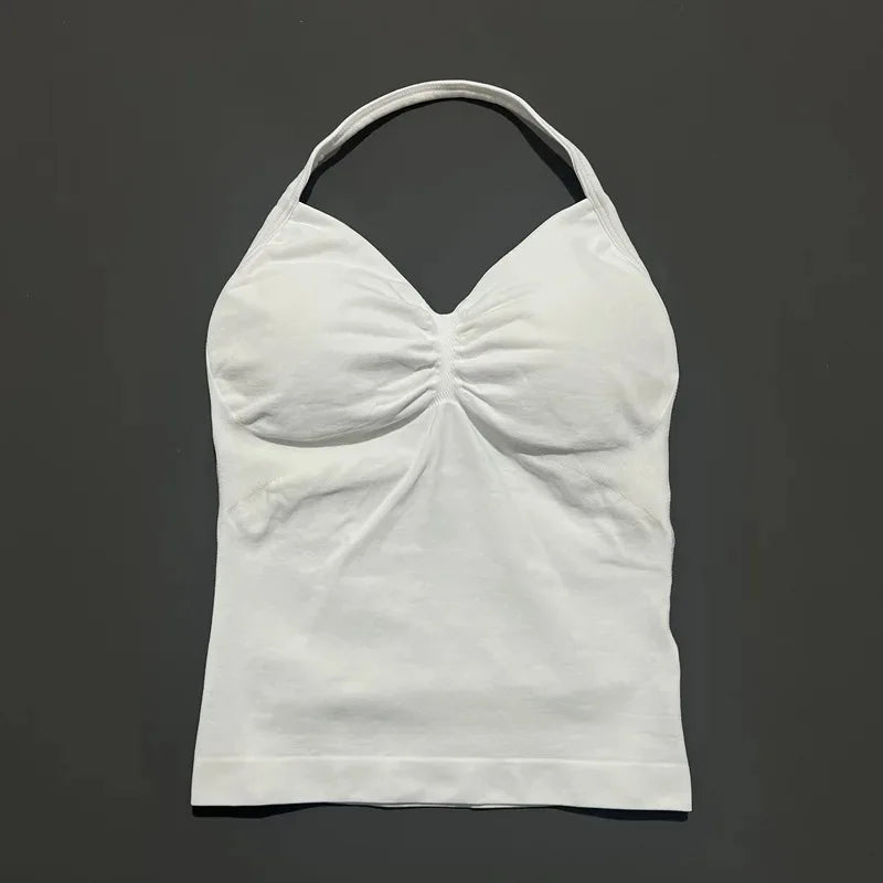 Women's Open Back Sports Bra – Breathable Yoga Top