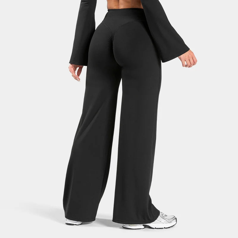 Scrunch Butt Wide Leg Pants - Women's Yoga & Gym Leggings