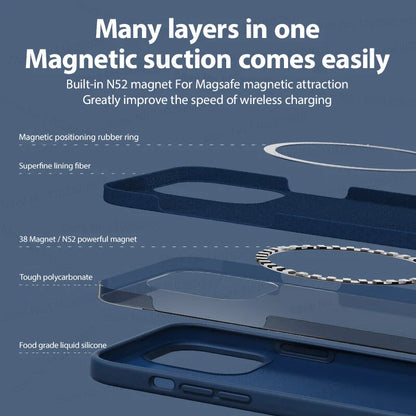 Magsafe Original Magnetic Cases Iphone 15 14 13 12 11 Pro Max Plus Wireless Charge Case Liquid
