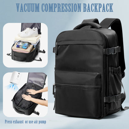Vacuum Compression Travel Backpack – Large Capacity Expandable Laptop Bag for Men & Women