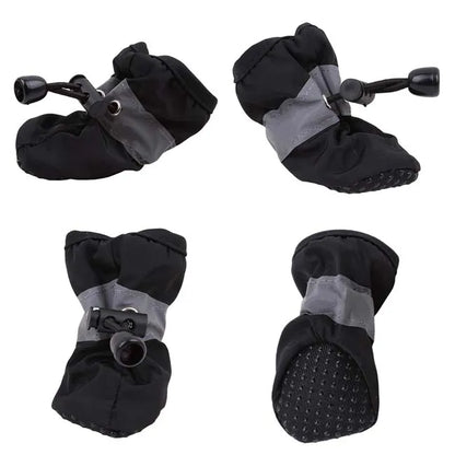 Dog Boots Waterproof Non-Slip – Set of 4 with Reflective Strip