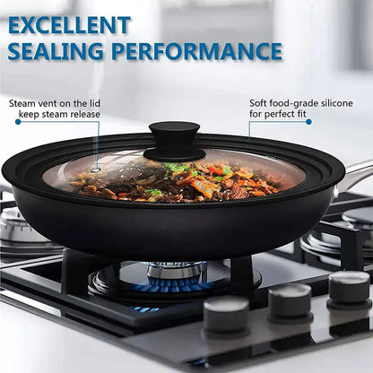 Universal Tempered Glass Lid for Pots & Pans – Multi-Size