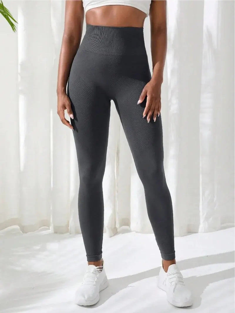 Seamless Yoga Leggings for Women – High Waist Gym Fitness Pants