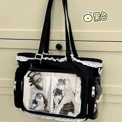 Anime Ita Bag Large Shoulder Crossbody Bag with Clear Window