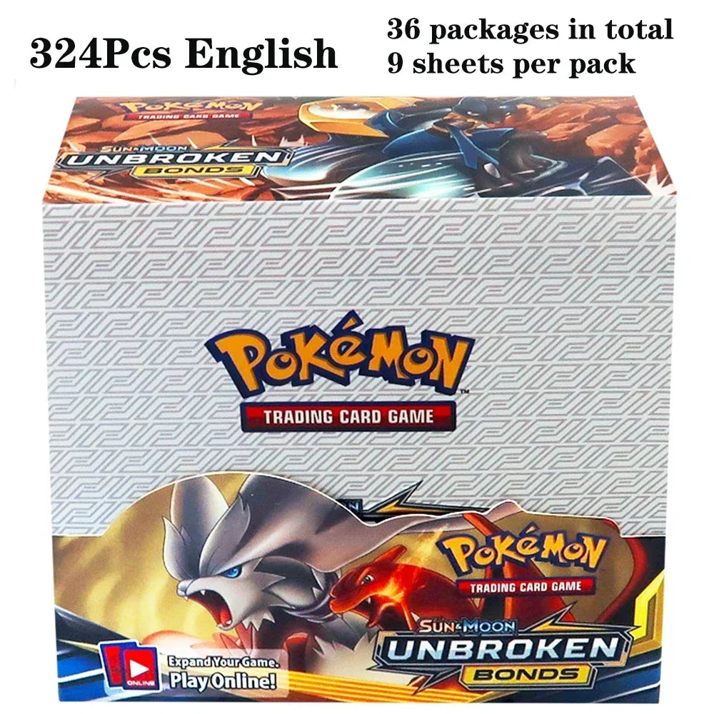 324pcs Pokemon Tcg Sword Shield Tempest Bonds Booster Box Trading Card Game Kids Toys Board