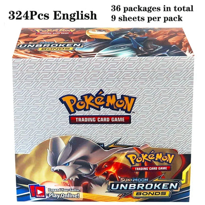 324pcs Pokemon Tcg Sword Shield Tempest Bonds Booster Box Trading Card Game Kids Toys Board