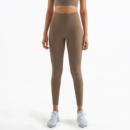 Women's Nylon Yoga Pants – Gym Leggings with Elastic Waist