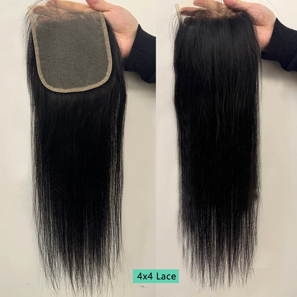 Straight Human Hair Lace Closure & Frontal - Remy Hair
