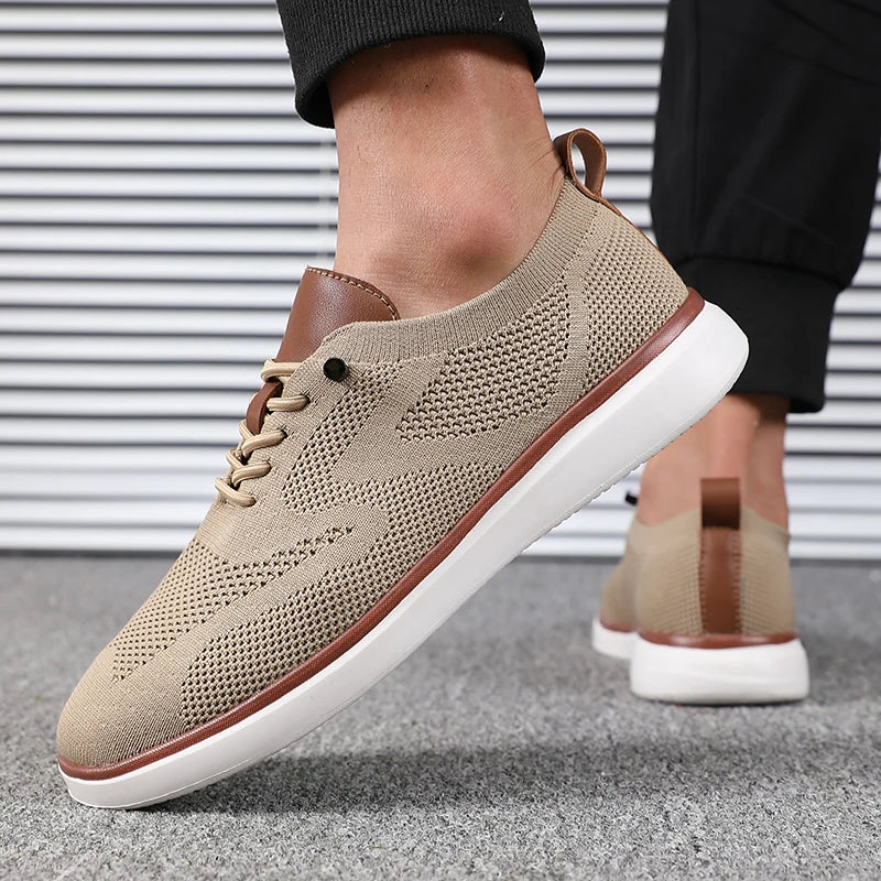 Men's Lightweight Knitted Shoes – Comfortable Everyday Walking Sneakers