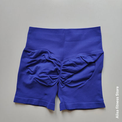 High-Waist Seamless Yoga Shorts – Women's Tummy Control Biker Shorts