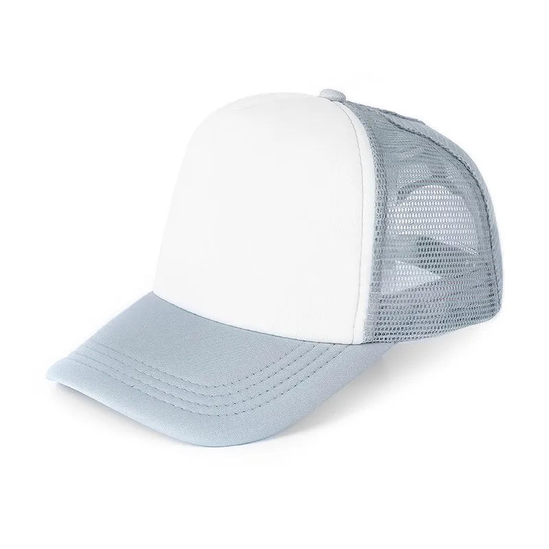Custom Logo Mesh Trucker Hat – 5-Panel Snapback Baseball Cap for Men & Women