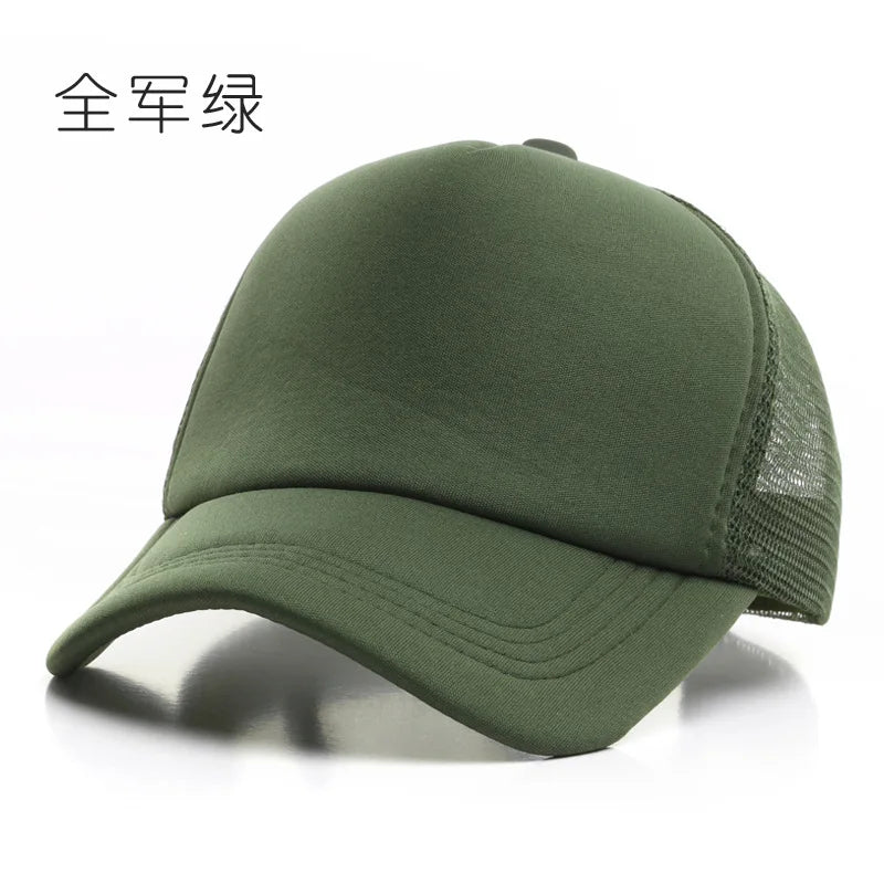 Custom Logo Mesh Trucker Hat – 5-Panel Snapback Baseball Cap for Men & Women