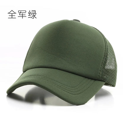 Custom Logo Mesh Trucker Hat – 5-Panel Snapback Baseball Cap for Men & Women