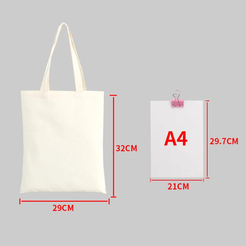 Canvas Tote Bag – Large Capacity Eco-Friendly Reusable Cotton Shoulder Bag