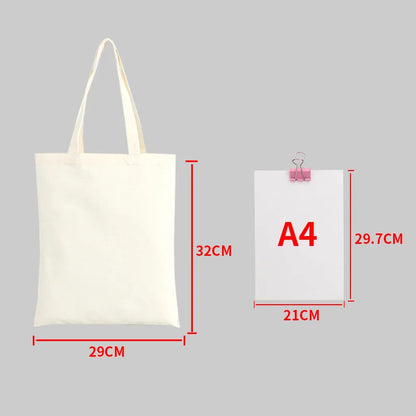 Canvas Tote Bag – Large Capacity Eco-Friendly Reusable Cotton Shoulder Bag