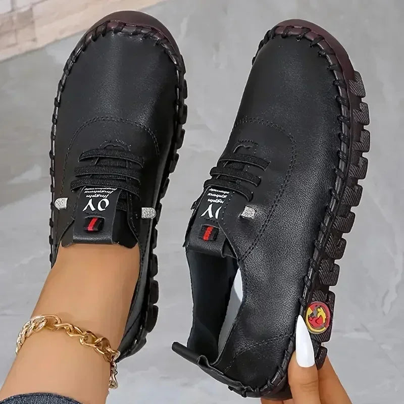 Women's Slip-On Loafers – Soft Sole Retro Flat Shoes