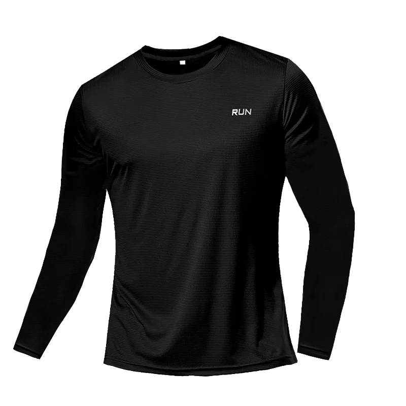Men's Long Sleeve Quick-Dry Running Shirt for Gym & Sports