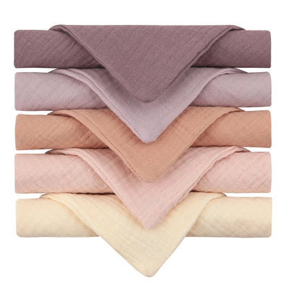 Baby Muslin Washcloths 5-Pack – Soft Gauze Cotton Face Towels