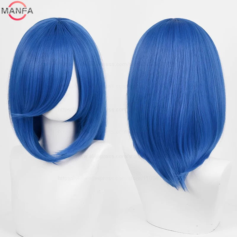 Anime Cosplay Wig - 40cm Medium Straight Wig with Bangs