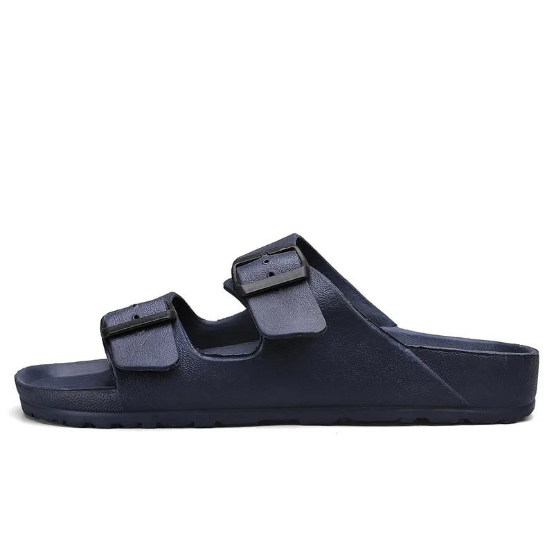 Summer Adjustable Soft Slides Slippers Men Flat Eva Lightweight Anti Slip Size 34-47 48 49