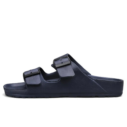 Summer Adjustable Soft Slides Slippers Men Flat Eva Lightweight Anti Slip Size 34-47 48 49