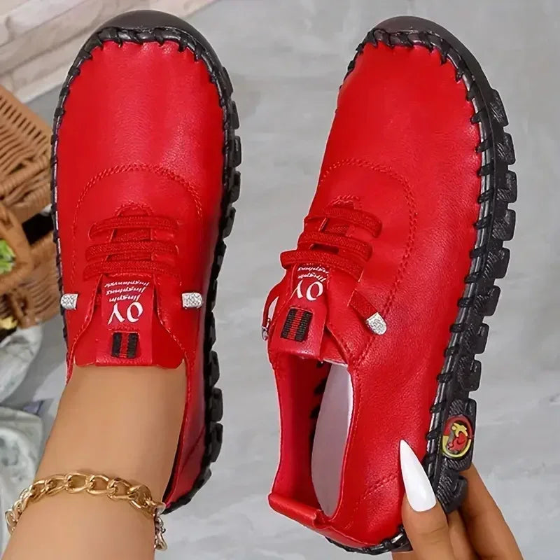 Women's Slip-On Loafers – Soft Sole Retro Flat Shoes