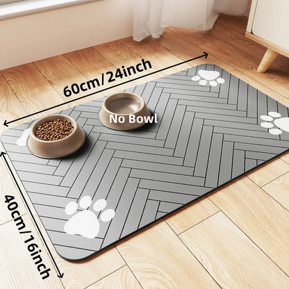 Pet Feeding Mat – Absorbent Quick-Dry Placemat for Dogs & Cats