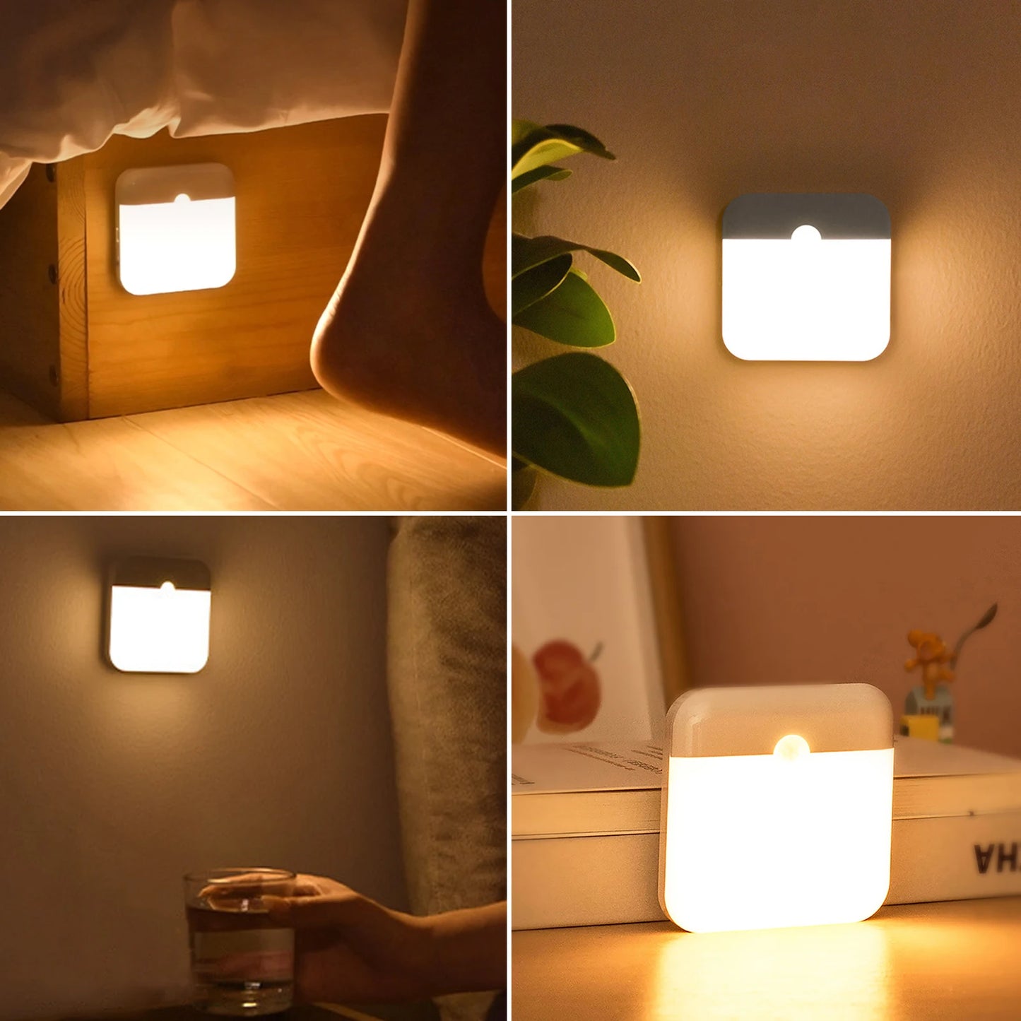 Led Smart Human Body Sensor Night Lights Emergency Automatic Lighting Usb Charging Wireless Magentic