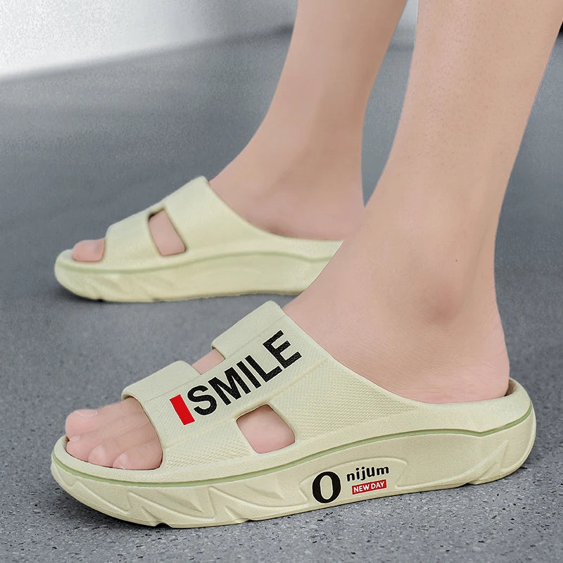 Summer Men S Massage Slippers Indoor Outdoor Sandals Beach Casual Shoes Soft Slides Flip-Flops Women