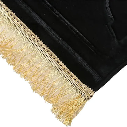 Islamic Prayer Rug with Tassels – Thick Soft Flannel, Anti-Slip