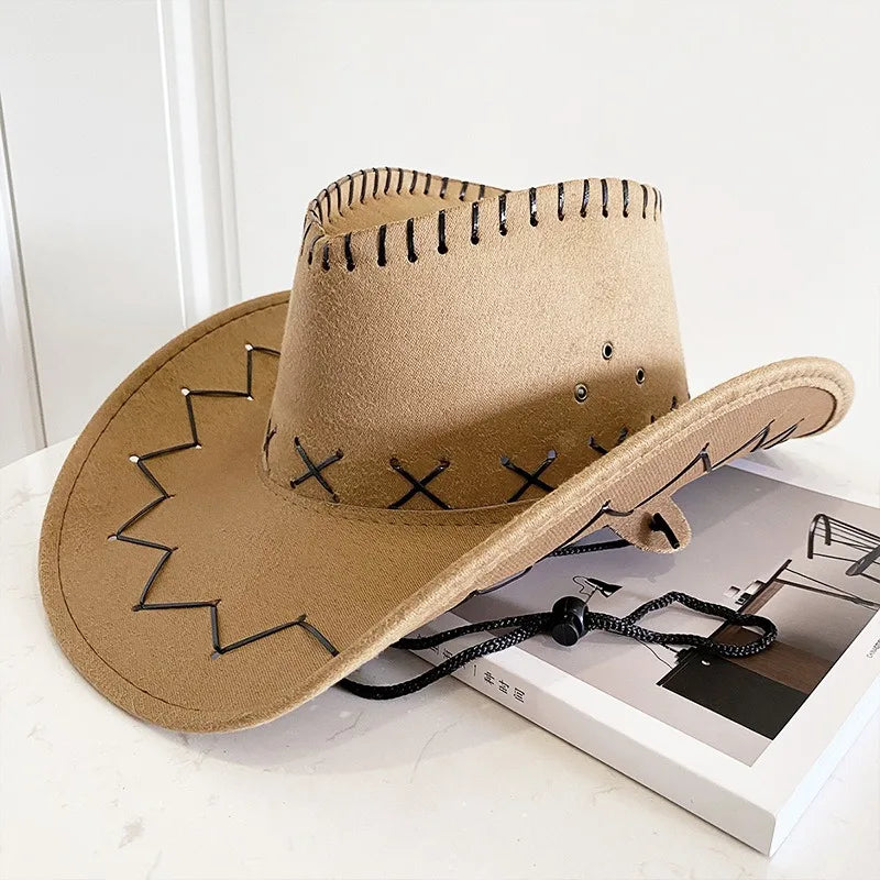 Western Cowboy Hat – Unisex Cowgirl Hat for Women & Men