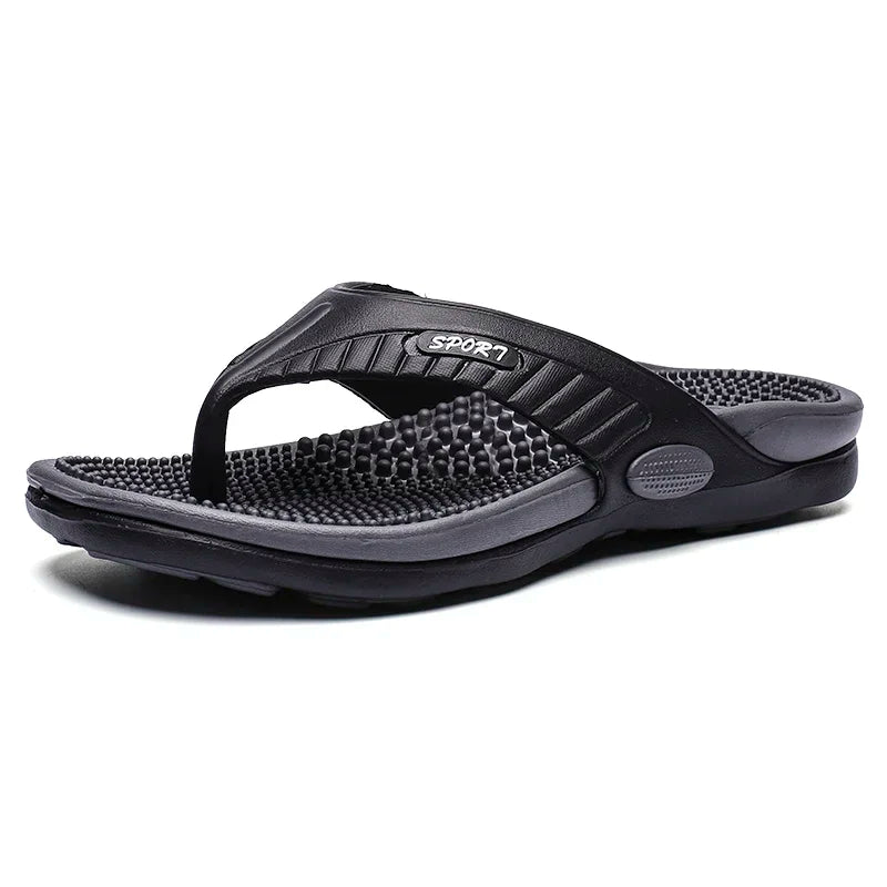 Massage Flip Flops Men Summer Breathable Beach Shoes Sandals Luxury Plus Big Size Slippers 46
