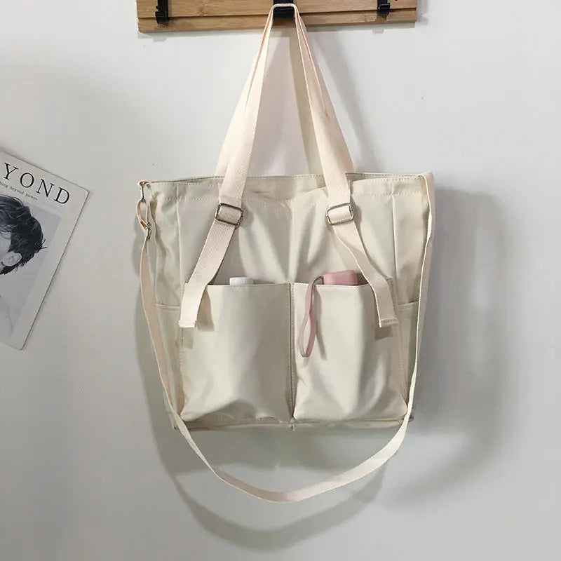 Waterproof Oxford Tote Bag – Large Capacity Women's Shoulder & Crossbody Handbag