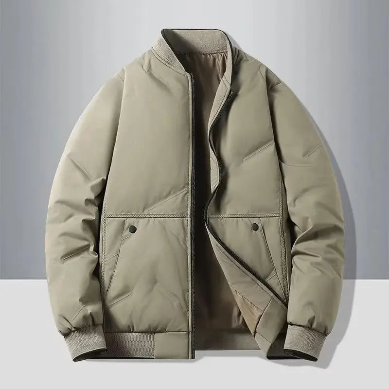 Men's Cotton Padded Bomber Jacket – Warm Winter Coat
