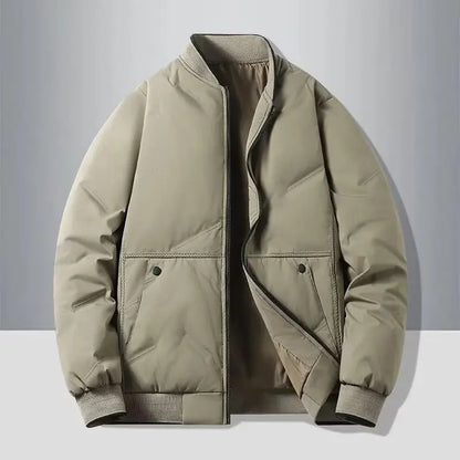 Men's Cotton Padded Bomber Jacket – Warm Winter Coat