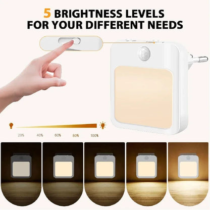 Night Light Motion Sensor Led Eu Us Plug Lamps Children S Night Light Wireless Lamp Bedside Table