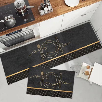 Anti-Slip Kitchen Floor Mat Set – Soft Washable Area Rug for Kitchen, Bedroom & Hallway