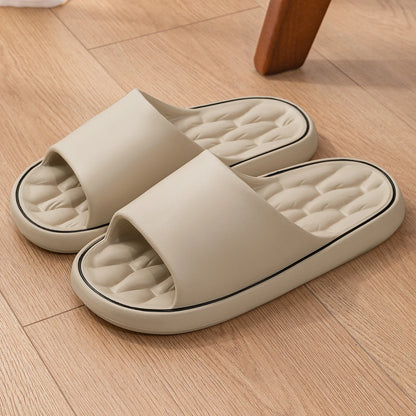 Men Trend Summer Slippers Soft Non-Slip Sole Cloud Sandals Home Beach Indoor Outdoor - Soft