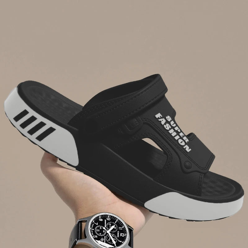 Men Slippers Summer Eva Soft-Soled Platform Slides Sandals Indoor Outdoor Walking Beach Shoes Flip