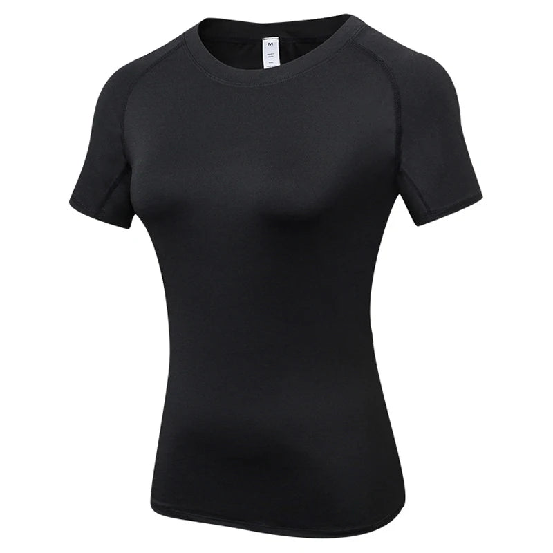 Women's Compression Athletic T-Shirt – Short Sleeve Quick Dry Workout Top